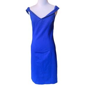 Off the shoulder cobalt blue dress